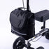 EQUIPMED Knee Scooter Walker, 10 inch Tyres Dual Brakes Bag - Broken Leg Ankle Foot Mobility - Crutches Alternative - Titanium colour