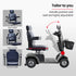 EQUIPMED Mobility Scooter, S-XXL comfortable size for all riders, 30km Max Range, 180kg capacity, Grey
