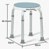 Equipmed Shower Chair Bath Stool, with 360-degree Swivel Rotating Seat for Elderly, White/Blue