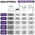 Equipmed Shower Chair Bath Stool, with 360-degree Swivel Rotating Seat for Elderly, White/Blue