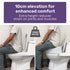 EQUIPMED Raised Over Toilet Seat, 10cm Riser, 125kg Capacity, Raiser with Lid, White