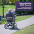 EQUIPMED Power Electric Wheelchair, Long Range, Airline Approved, Folding, Aluminium Frame, Lithium Battery, Blue
