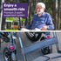 EQUIPMED Electric Wheelchair Folding, Folding, Long Range, Lithium Battery, 24" Rear Wheels, Black