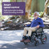 EQUIPMED Electric Folding Wheelchair, Wide Bariatric Chair Seat, Comfortable for S-XL, Long Range, Lithium Battery, Black