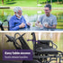 EQUIPMED Electric Folding Wheelchair, Wide Bariatric Chair Seat, Comfortable for S-XL, Long Range, Lithium Battery, Black