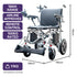 EQUIPMED Power Electric Wheelchair, Airline Approved Wheelchair, Extra Lightweight, Long Range, Lithium Batteries, Silver