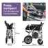 EQUIPMED Power Electric Wheelchair, Airline Approved Wheelchair, Extra Lightweight, Long Range, Lithium Batteries, Silver
