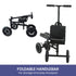 Orthonica Mobility Steel Knee Scooter Walker Steerable Ergonomic Foldable Scooter 10-inch Wheels Height Adjustable Steel Frame 136kg Weight Capacity
