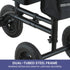 Orthonica Mobility Steel Knee Scooter Walker Steerable Ergonomic Foldable Scooter 10-inch Wheels Height Adjustable Steel Frame 136kg Weight Capacity