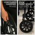 Orthonica New Steel Wheelchair In Black Foldable Lightweight Disability Aid Portable Heavy-duty 24-inch Adjustable Footrest Steel Frame