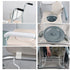3-in-1 Mobile Rolling Chair Wheelchair Commode Bedside Toilet Chair Shower Chair