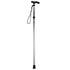 Folding Walking Stick Travel Cane Adjustable Height 82 to 92cm Aluminium Anti Slip - Brown