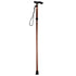 Folding Walking Stick Travel Cane Adjustable Height 82 to 92cm Aluminium Anti Slip - Brown