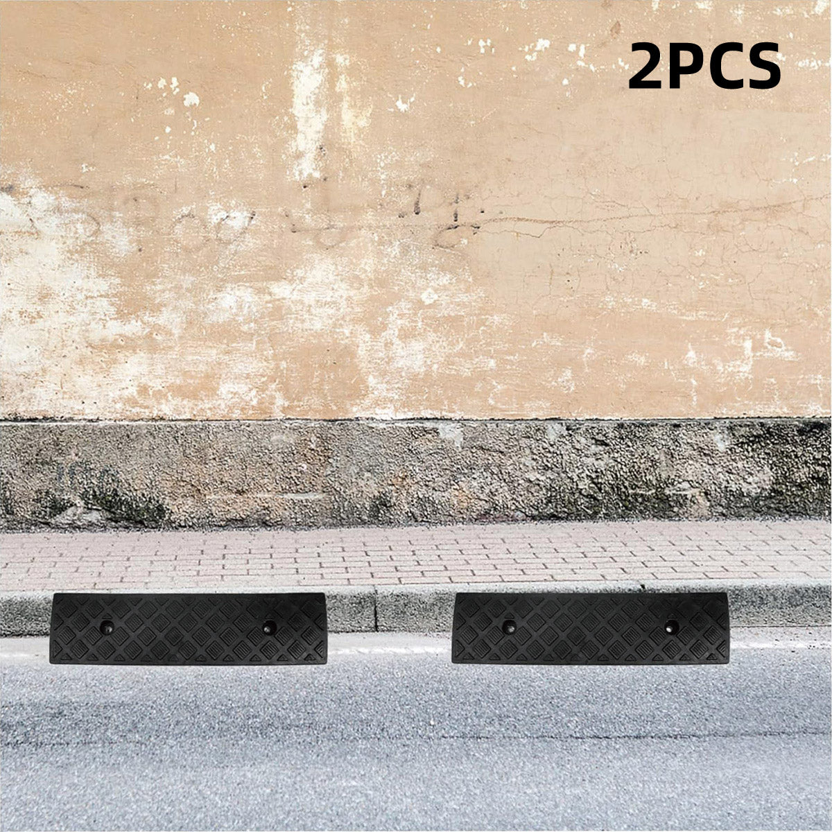 Uphill Step Ramp Pad 2PCS Plastic Slope Threshold Ramp Pad For Driveway Support