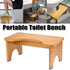 Wooden Household Bathroom Stool Elderly Sit Squat Toilet Stool
