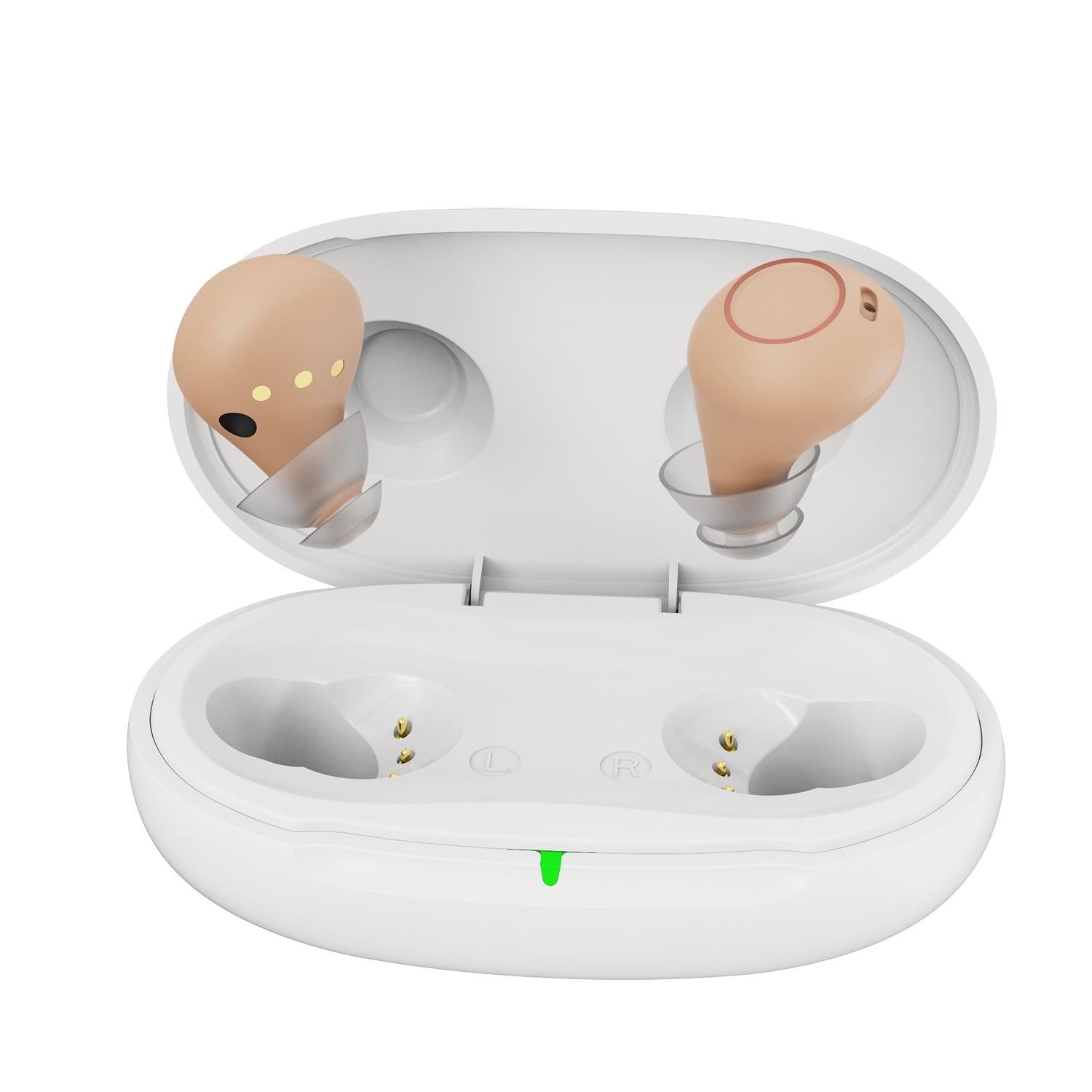 Digital In Ear Tws Hearing Aid Rechargeable & Invisible - Black
