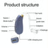 Digital Elderly Hearing Aid Rechargeable Sound Amplifier Black - Black