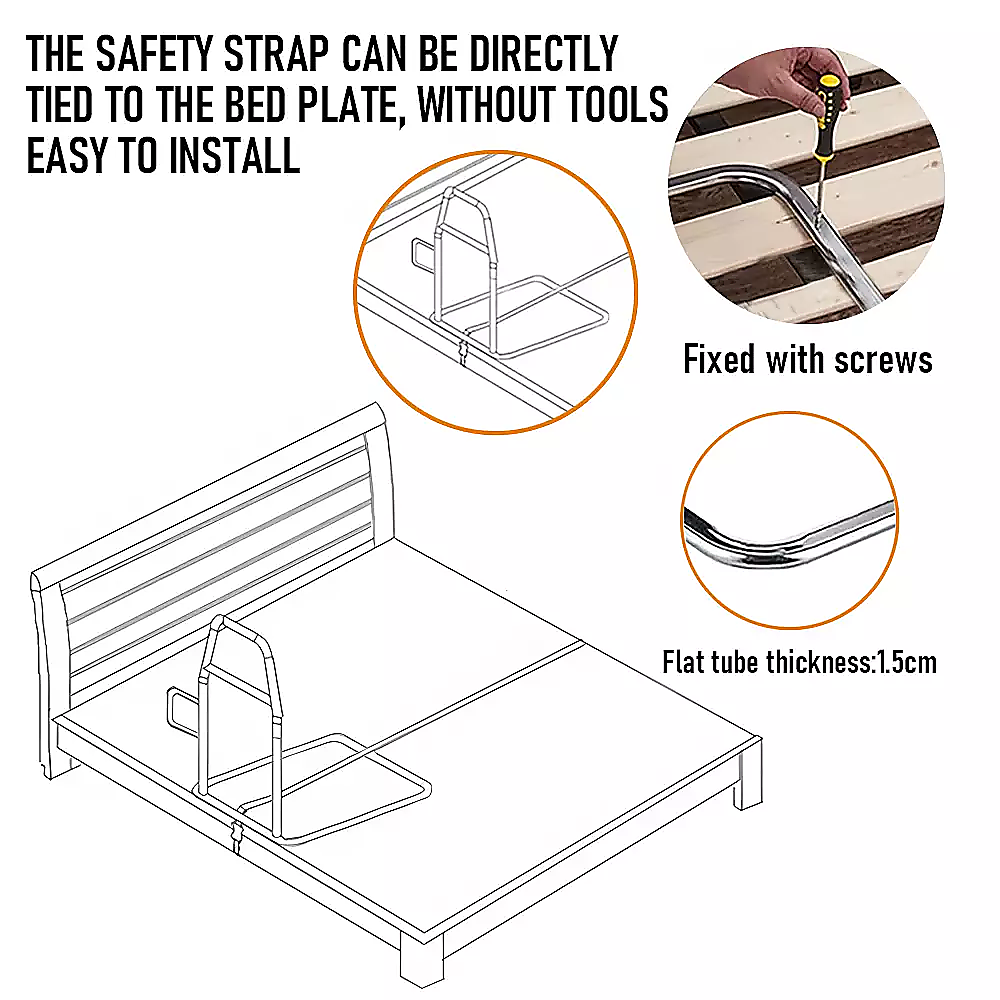 Adjustable Bed Rail for Elderly – Safety Support Bar for Adults
