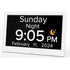 White 10.1-Inch Digital Clock with Medication Reminders & Multi-Function Alarm - Ideal for Elderly Care