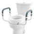 VEVOR Raised Toilet Seat,88.9 mm Height Raised, 136 kg Weight Capacity, for Standard Round Toilet, Aluminum Handrail, with EVA Armrest Padding, for Elderly, Handicap, Patient, Pregnant, Medical