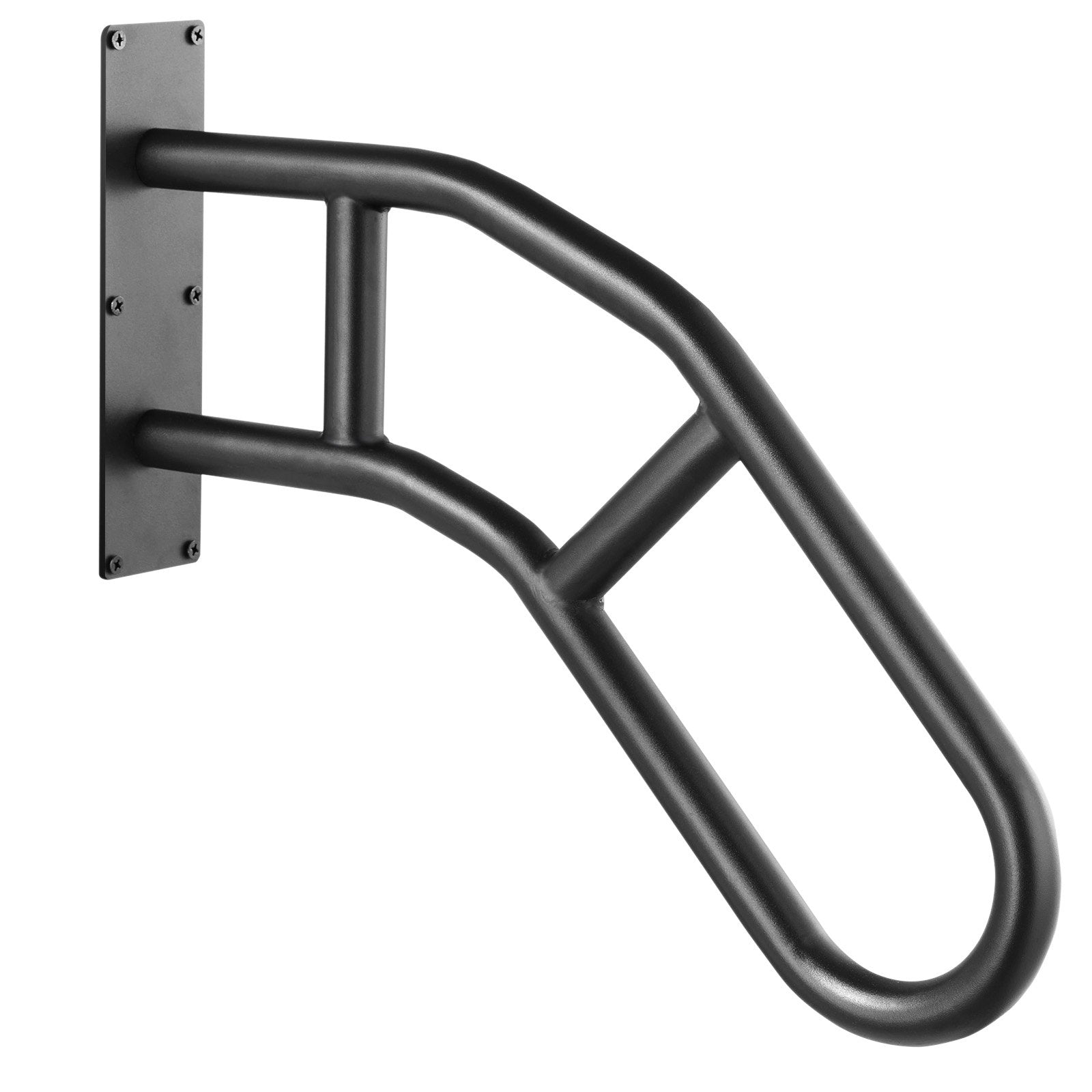 VEVOR Handrails for Outdoor Steps, 29" Length Wall Mount Safety Railings for 1-3 Steps, U-Shaped Handrail with Matte Black Finished, Stair Handrails for Kids, Elderly, Pregnant Women, Disabled