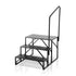 VEVOR RV Steps, 3-Step RV Stairs, 199.58KGS  Load Capacity, Thickened Carbon Steel, With Handrail, Non-Slip Steps for Safe Entry and Exit, Suit for RV, Trailer, Camper Steps