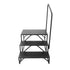 VEVOR RV Steps, 3-Step RV Stairs, 199.58KGS  Load Capacity, Thickened Carbon Steel, With Handrail, Non-Slip Steps for Safe Entry and Exit, Suit for RV, Trailer, Camper Steps
