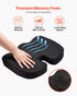 VEVOR Seat Cushion, Memory Foam Seat Chair Cushion for Pressure Relief, Soft & Breathable Wheelchair Seat Pad with Removable Cover for Travel, Office, Car, Airplane - Lightweight and Portable