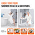 VEVOR Shower Chair, Adjustable Height Shower Stool, Shower Seat for Inside Shower or Tub, Non-Slip Bench Bathtub Stool Seat for Elderly Disabled Handicap, 158.8 kg Capacity