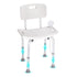 VEVOR Shower Chair, Shower Seat with Back, Adjustable Height Shower Stool, Shower Chair for Inside Shower Bathtub, Non-slip Bathroom Bench Bath Chair for Elderly Disabled Handicap, 158.8 kg Capacity