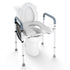 VEVOR Raised Toilet Seat, 7-Position Height Adjustment 655-805 Mm, 158.7 kg Weight Capacity, with Comfort Padded Aluminum Frame, Universal Toilet Seat Riser, for Elderly, Handicap, Pregnant, Medical
