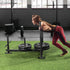 VEVOR Weight Training Sled, Pull Push Power Sled with Handle, Fitness Strength Resistance Training, Steel Workout Equipment for Athletic Exercise & Speed Improvement, Fit for 5 cm Weight Plate, Black
