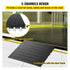 VEVOR Rubber Threshold Ramp, 4" Rise Threshold Ramp Doorway, 3 Channels Cord Cover Rubber Solid Threshold Ramp, Rubber Angled Entry Rated 2200 Lbs Load Capacity for Wheelchair and Scooter
