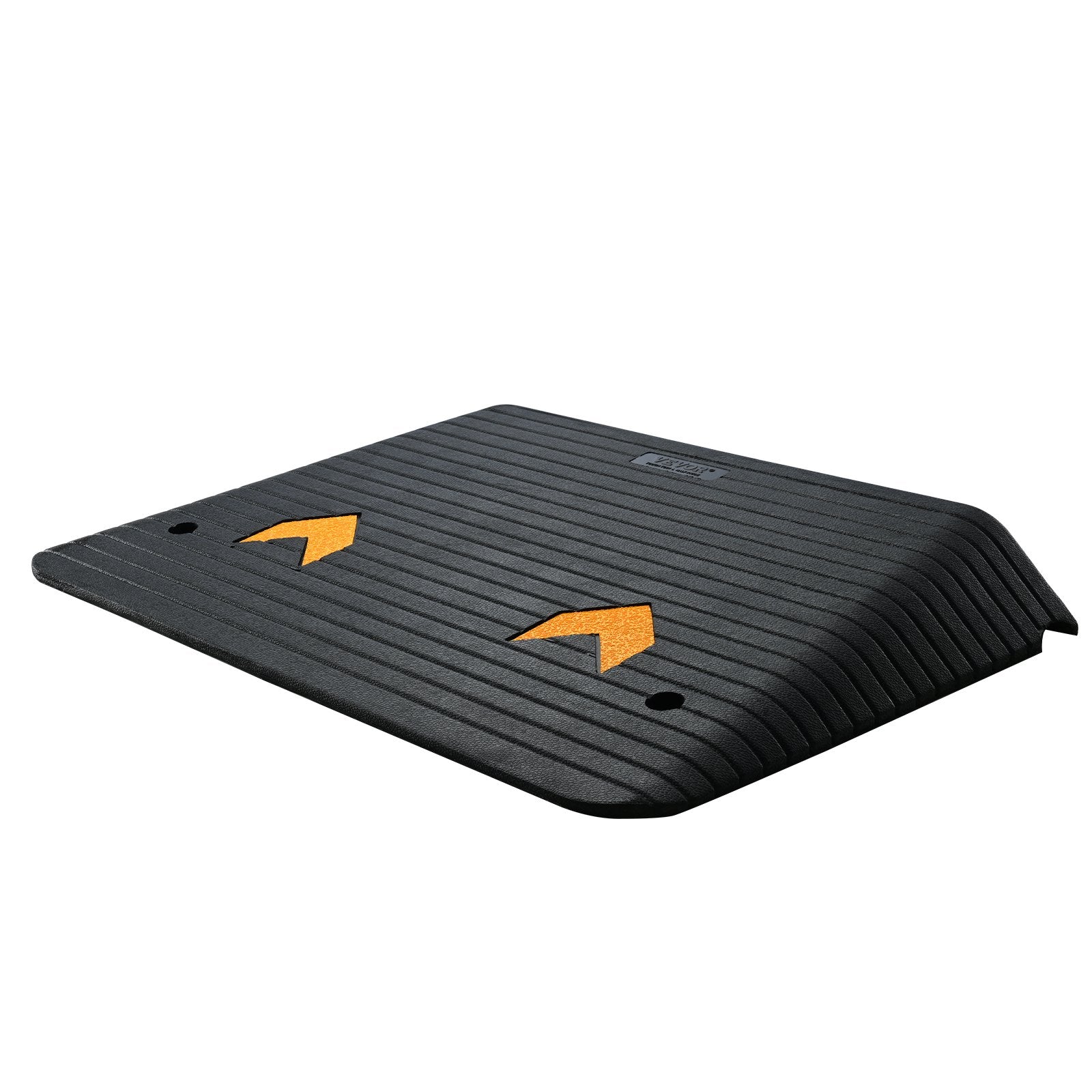VEVOR Upgraded Rubber Threshold Ramp, 10.2 cm Rise Door Ramp with 1 Channel, Natural Rubber Car Ramp with Non-Slip Textured Surface, 15 tons Load Capacity Curb Ramp for Wheelchair and Scooter