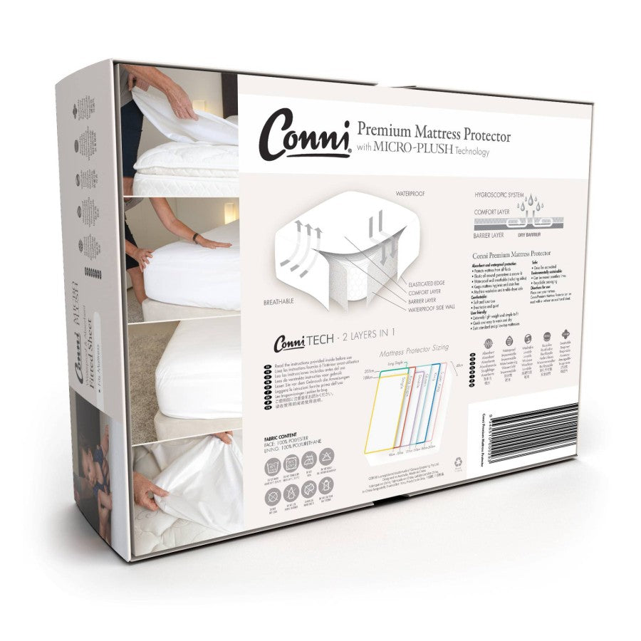 Conni Micro-Plush - Queen Waterproof Fitted Sheet - Charcoal