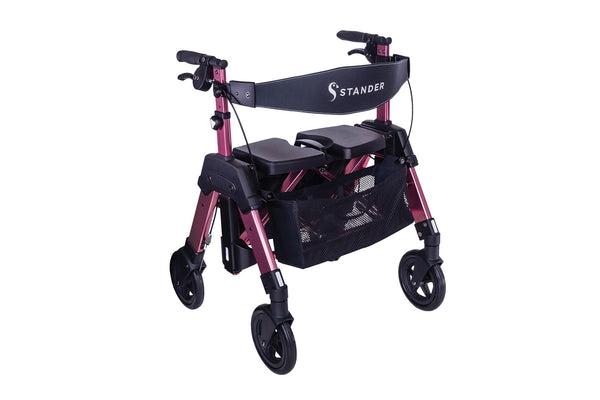 Wonder Rollator Heavy Duty (EZ Fold-N-Go Heavy Duty Rollator) - Regal Rose