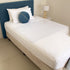 Conni Fitted Bed Pad Sheet - King Single - White