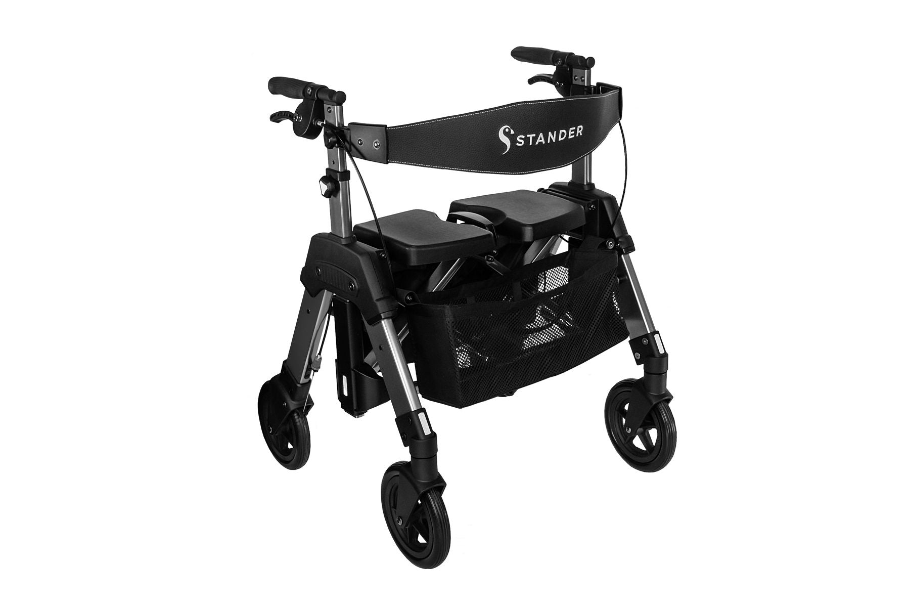 Wonder Rollator Heavy Duty (EZ Fold-N-Go Heavy Duty Rollator) - Black Walnut