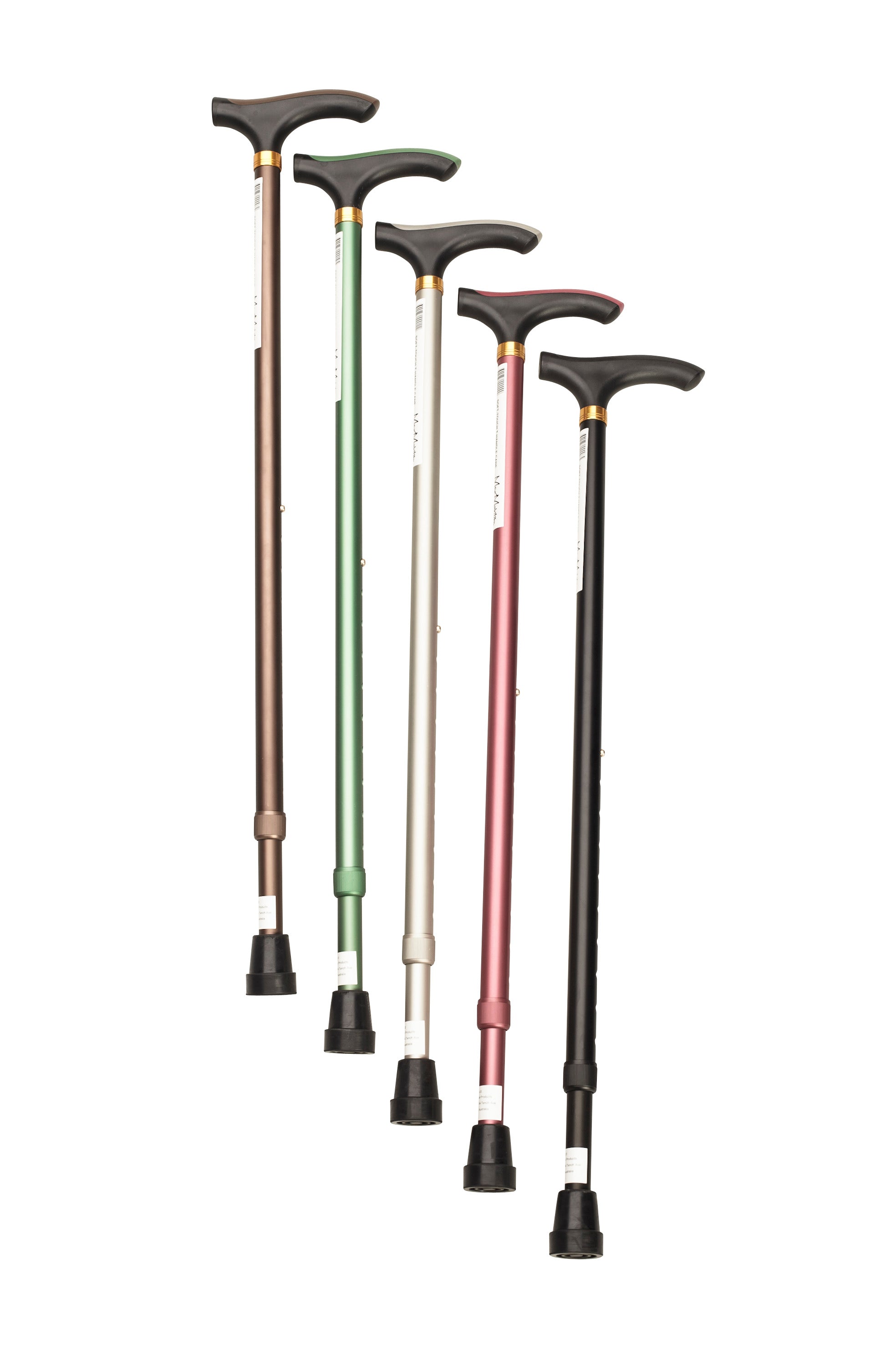 Max Mobility Aluminium Adjustable Walking Cane - Black