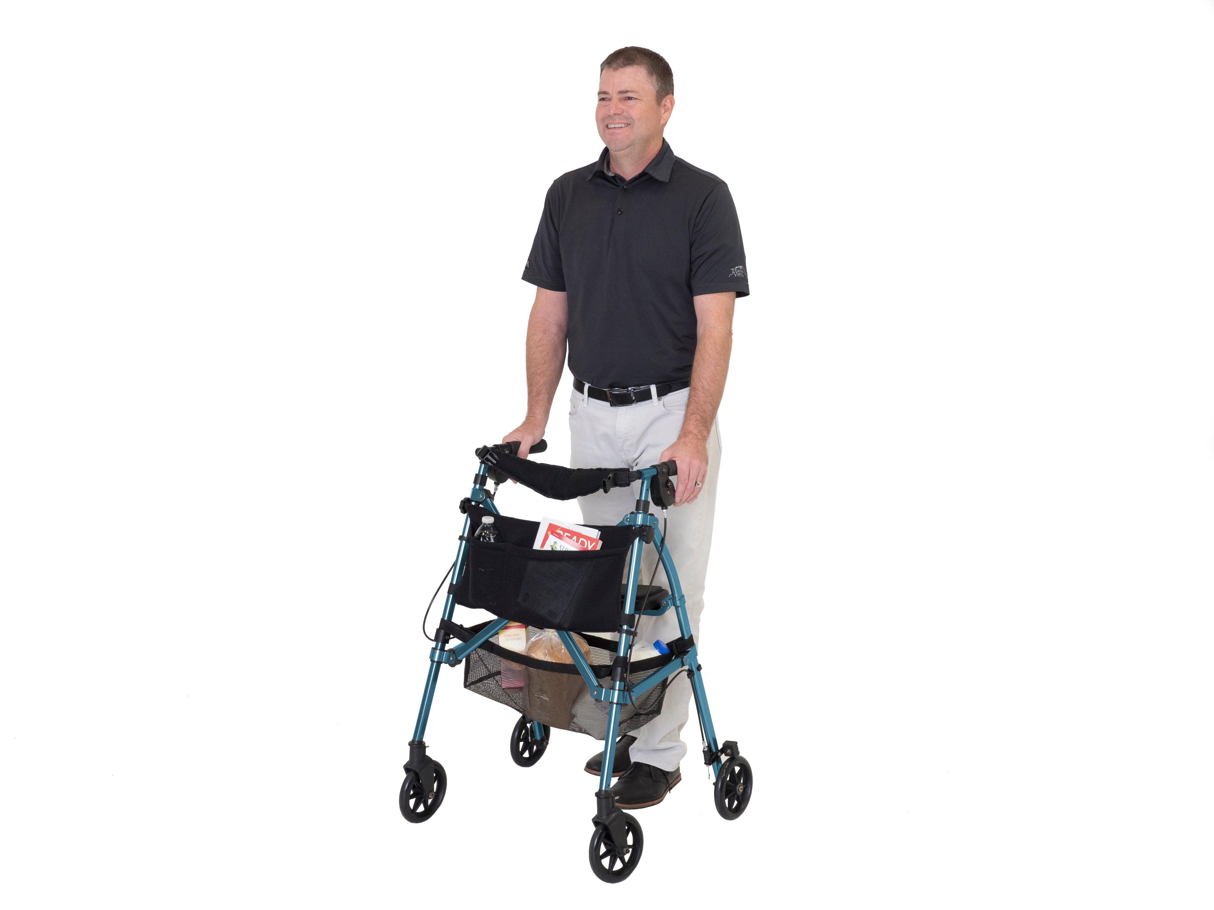 Stander Wonder Rollator Plus (EZ Fold-N-Go Rollator) - Regal Rose