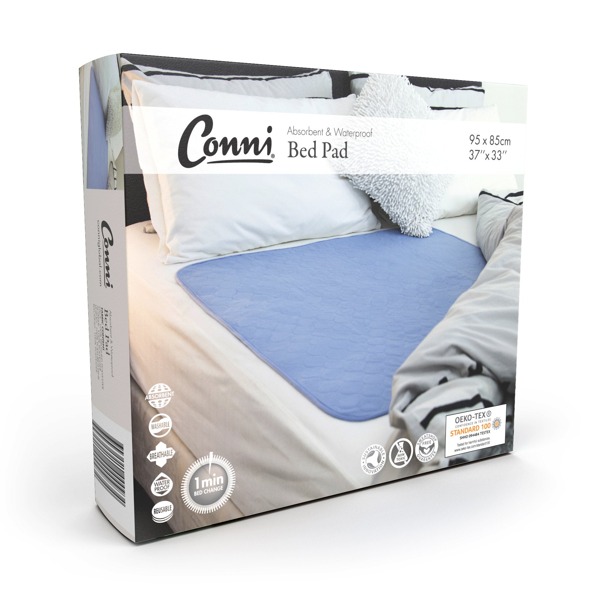 Conni Bed Pad (Charcoal) 85x95cm